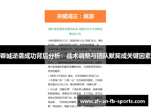 蓉城逆袭成功背后分析:战术调整与团队默契成关键因素 蓉城逆袭成功背后分析:战术调整与团队默契成关键因素